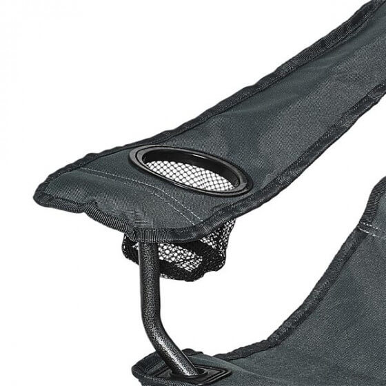 Fauteuil camping ACIER gris noir