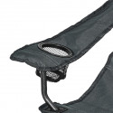 Fauteuil camping ACIER gris noir