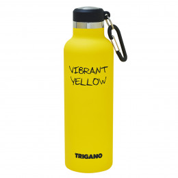 Yellow stainless steel flask with double shell 750 ml