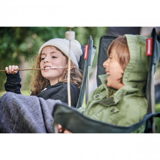 Fauteuil camping ACIER gris noir