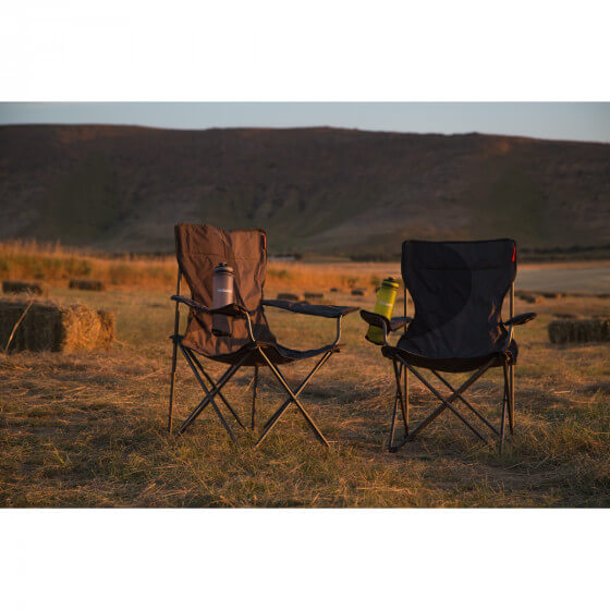 Fauteuil camping ACIER gris noir