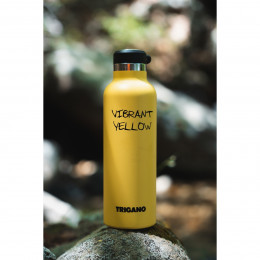 Yellow stainless steel flask with double shell 750 ml