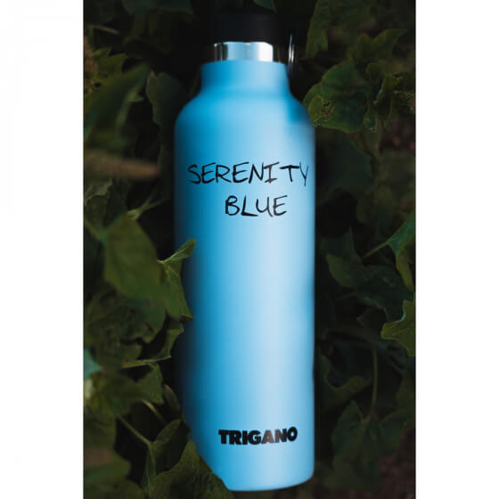 Blue stainless steel flask with double shell - 750 ml