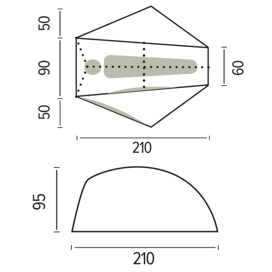 Tente de montagne 1 place PURA - JAMET
