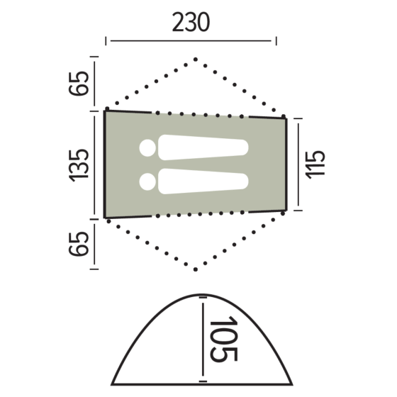 JAYA  2-man aluminium hiking tent - JAMET