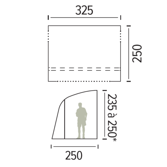 Auvent de caravane gonflable LAGOON