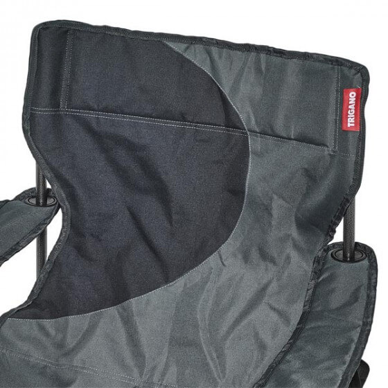 Fauteuil camping ACIER gris noir