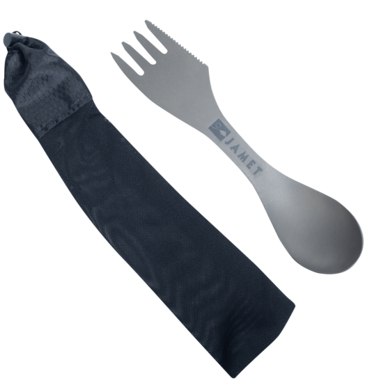 COUVERT MULTIFONCTION TITANE ET SAC DE RANGEMENT