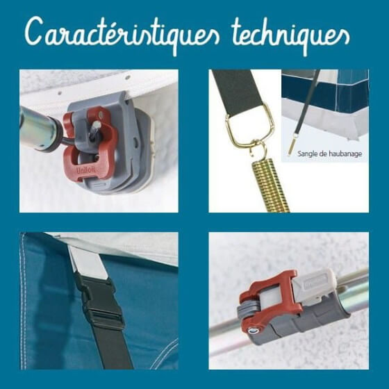 Auvent de caravane OCEAN 2,50m TRIGANO tecnhique