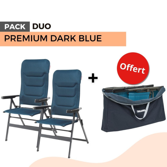 Pack 2 fauteuils PREMIUM DARK BLUE + housse