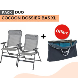 Pack 2 fauteuils COCOON XL dossier bas + housse