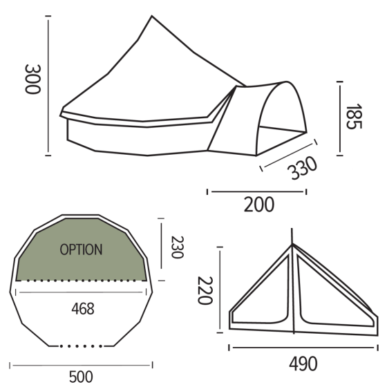 Tente tipi Trigano GOBI 10 PLUS