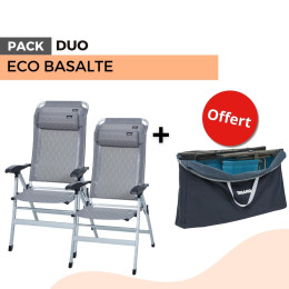 Pack 2 fauteuils ECO BASALTE + housse