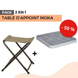 Pack Table d'appoint MOKA - gris