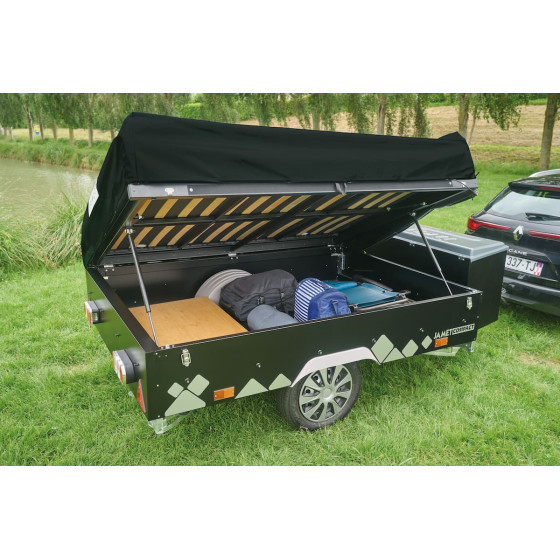 Caravane pliante JAMET Compact - rangement sous remorque