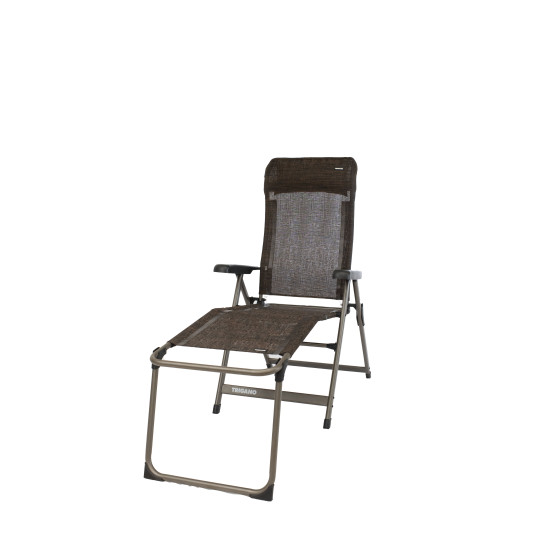 fauteuil alu dossier haut slim cuivre repose pieds