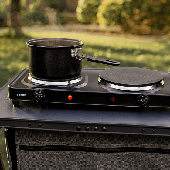 Réchaud 2 feux électrique Mestic casserole camping