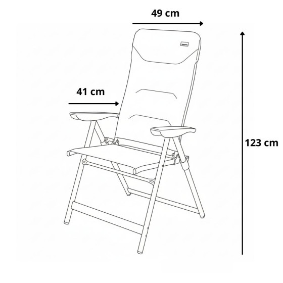 Dimensions fauteuil matelassé R-ECO